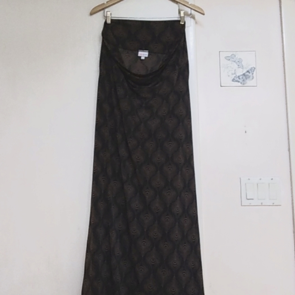 Lularoe maxi skirt with feather design 🪶